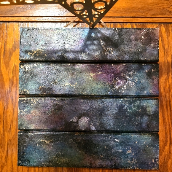 HANDCRAFTED Wood Upcycled Star Artwork HANDMADE & HANDPAINTED Wall Art Decor - Picture 15 of 16
